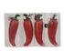 Tafelkleedgewicht chilipeper 4st.- 12,8x7,7cm - rood