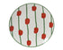 Ontbijtbord gestreept/ paprika - 20,2cm - rood/ groen