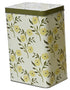 Voorraadpot blik rechthoek - L 8,6x12x18,5cm - groen/ geel