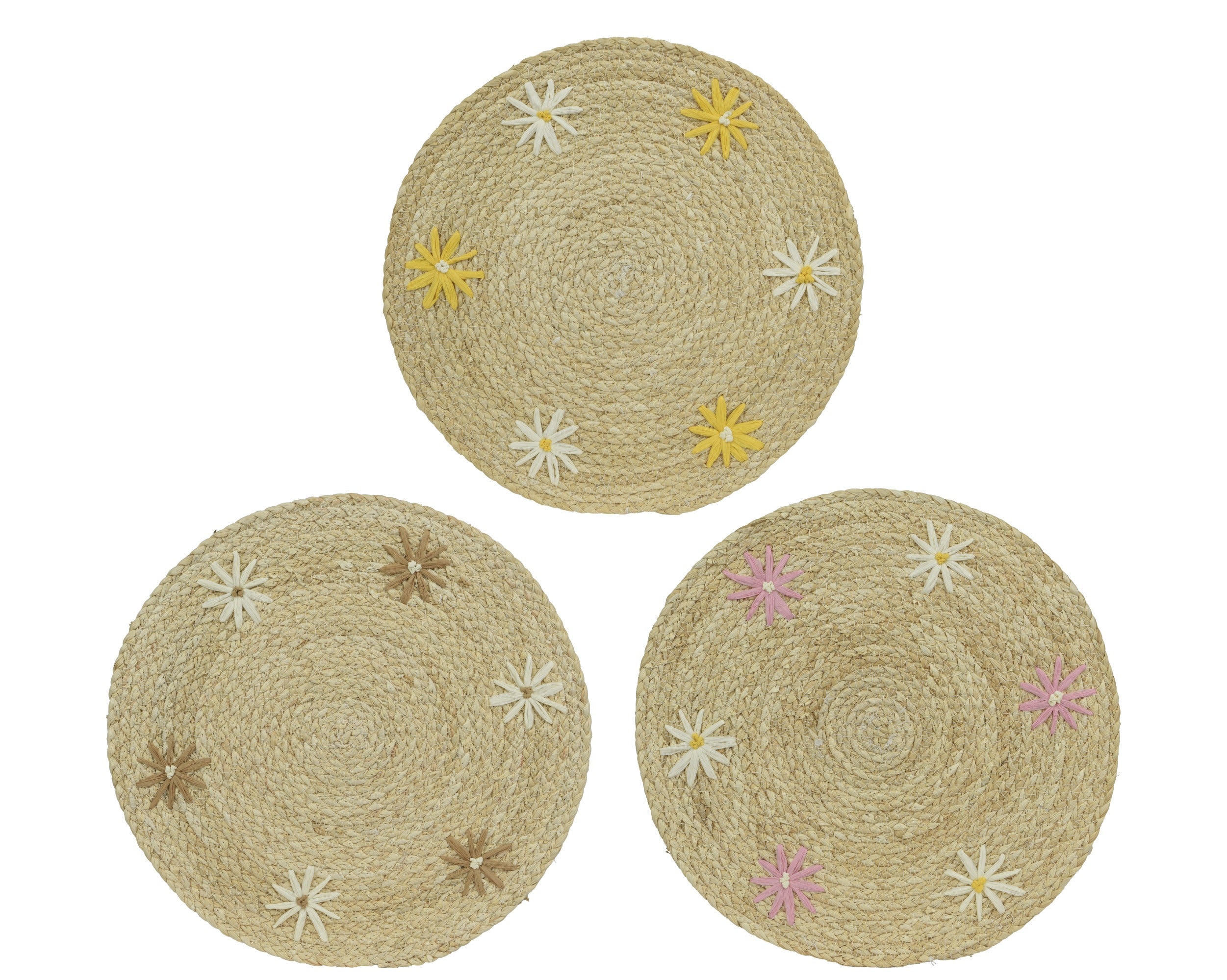 Placemat maisblad rond - 38cm - ass. (prijs per stuk)