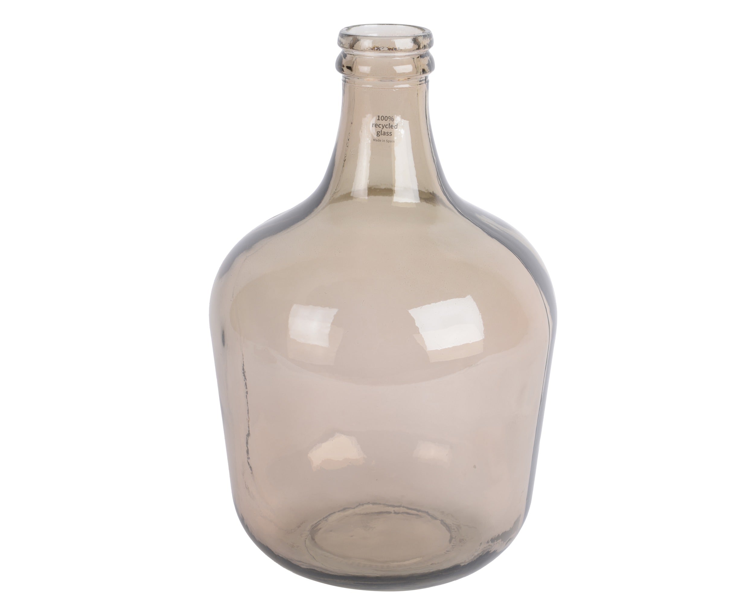 Vaas recycled glas - 27x42cm - beige
