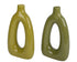 Vaas porselein - 6,8x18,5x32cm - groen - ass. (prijs per stuk)
