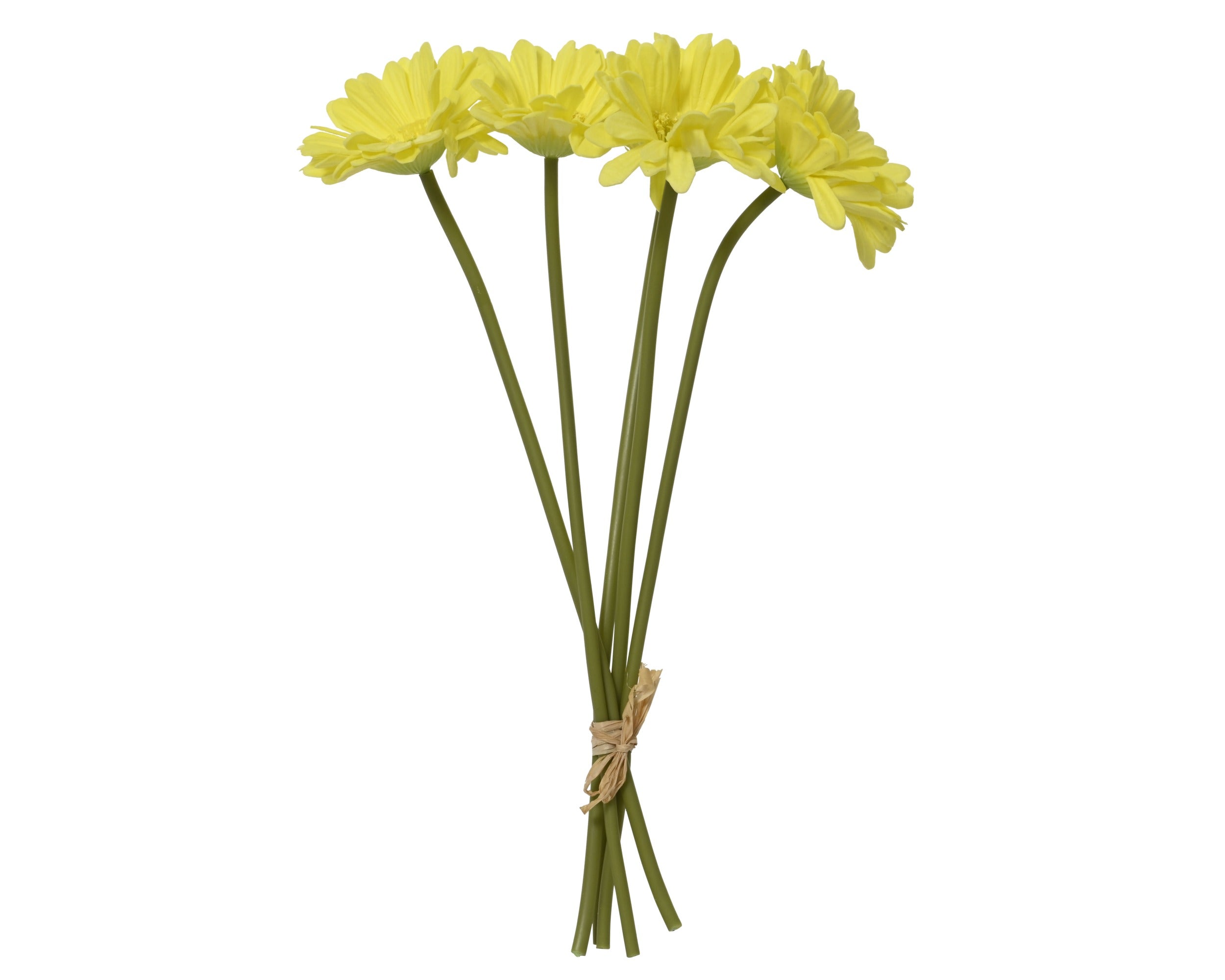Boeket op steel - 35x16cm - geel
