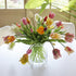 Tulpen boeket 13x39cm - roze/multi