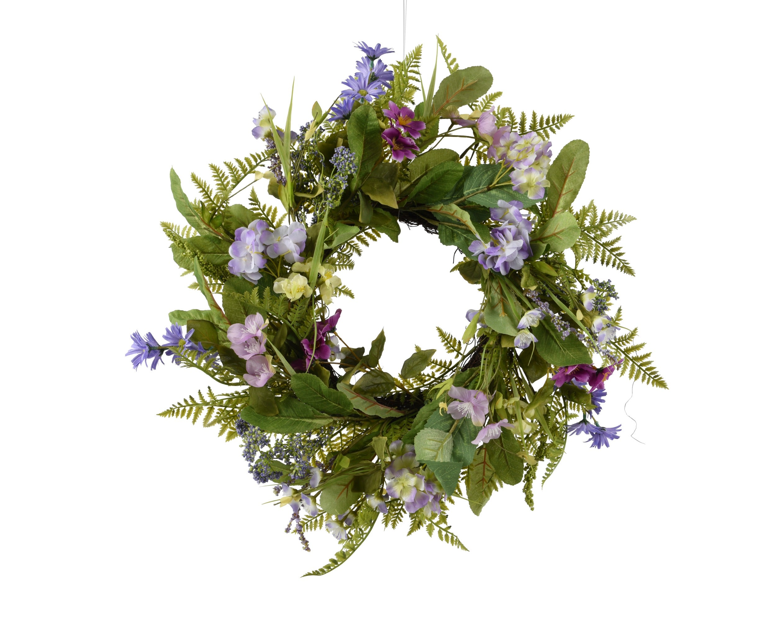 Bloemenkrans - 55x15cm - paars/multi