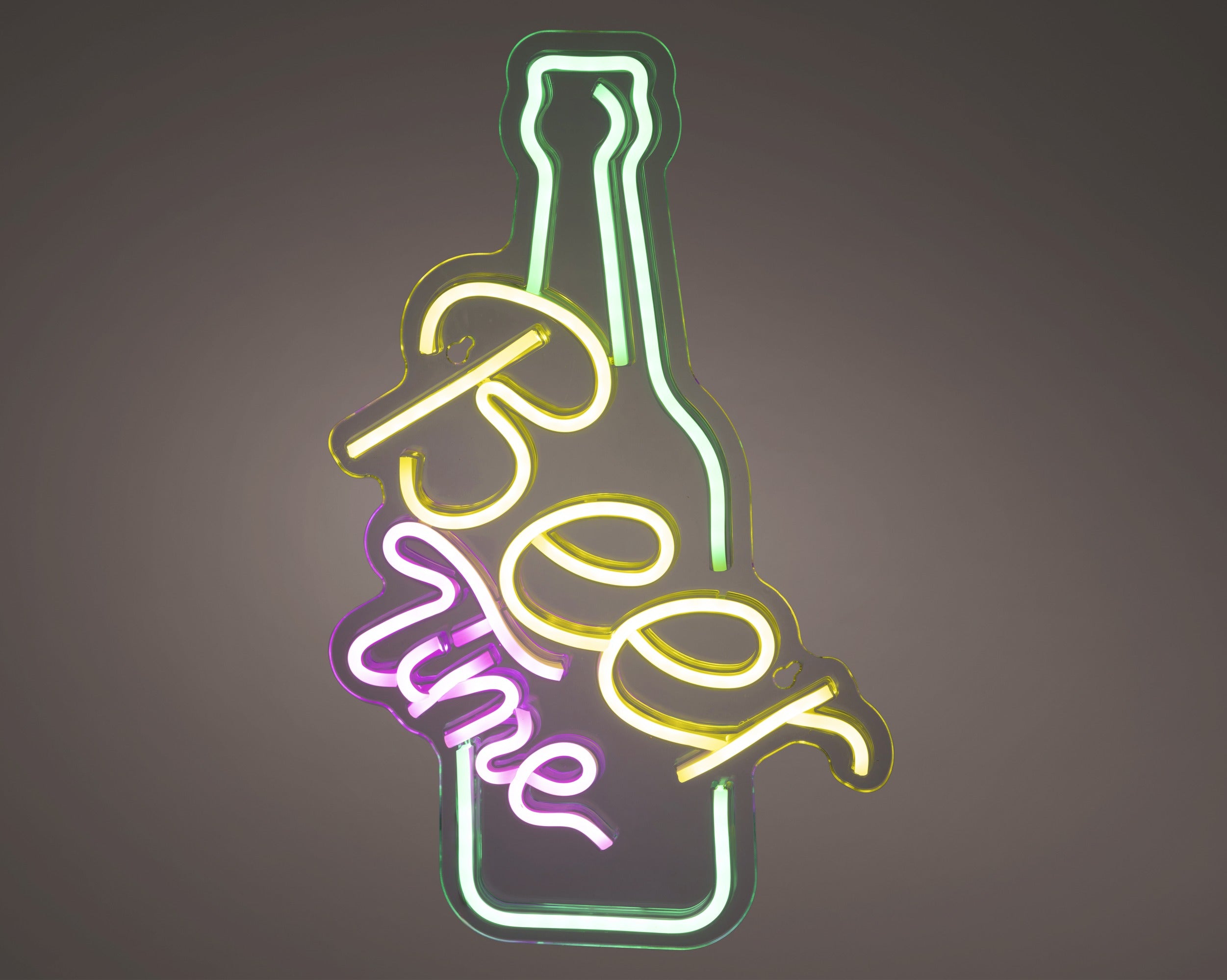 LED neon light - Beer time - 32x32cm - multi