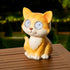 Solarverlichting kat outdoor - 13,8x15x22,5cm - oranje