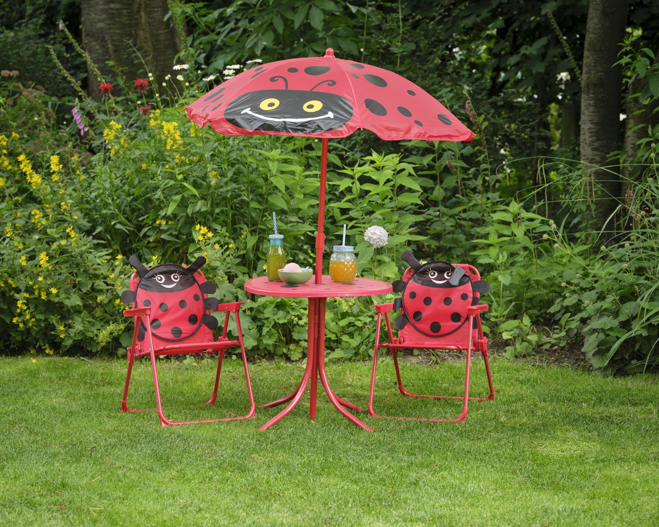 Bistroset lieveheersbeestje - rood/zwart