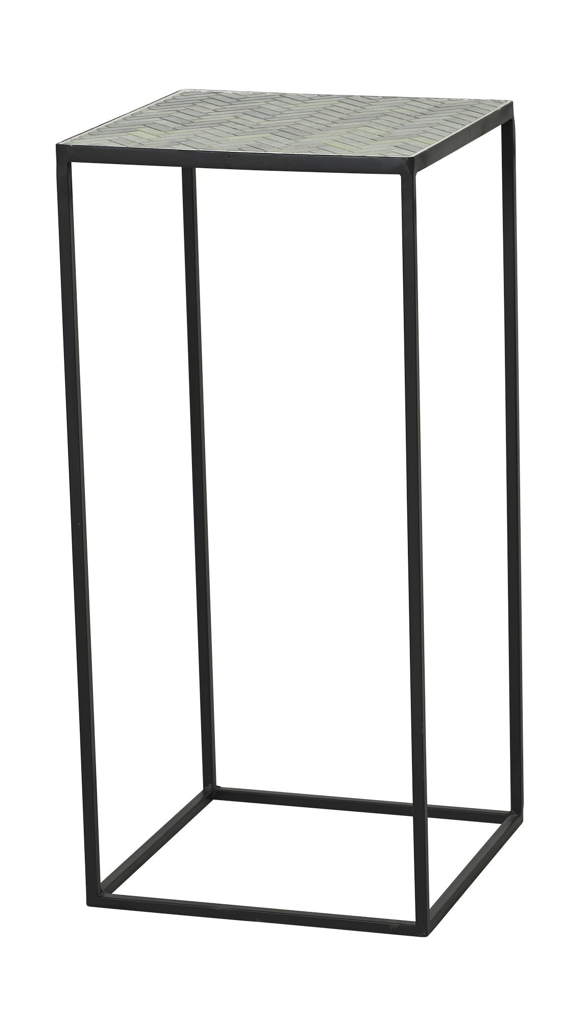 Plantentafel outdoor mozaiek - L 38x82cm - zwart/ groen