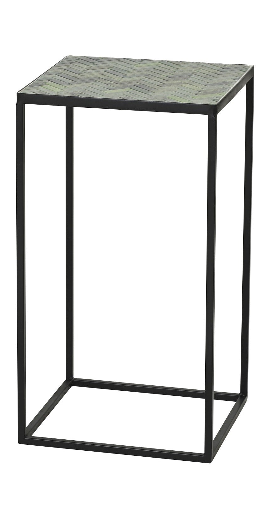 Plantentafel outdoor mozaiek - S 34x62cm - zwart/ groen