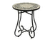 Athens bijzettafel mozaiek staal outdoor - 39x46cm - zwart/ multi