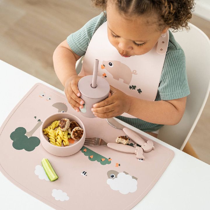 DONE BY DEER Placemat - Tiny Farm - powder