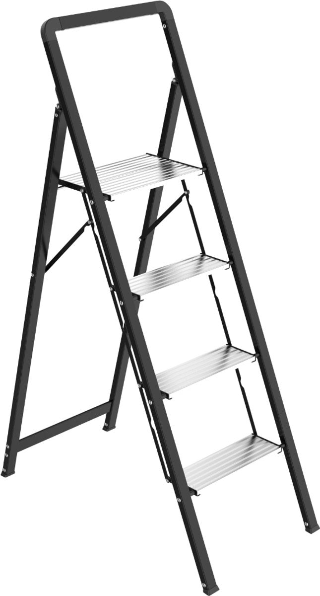ESCALO Trapladder Ultraslim 4 treden - Zwart