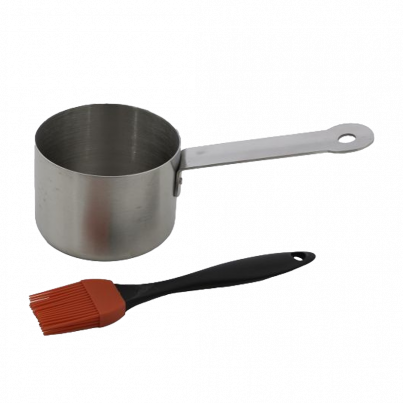 Barbecuesauspan met kwast