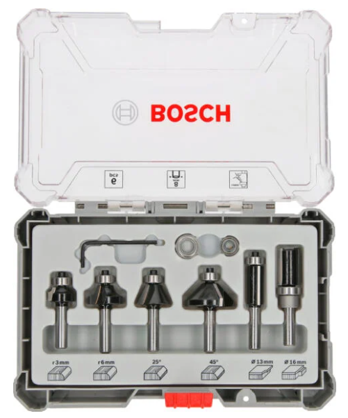BOSCH Frezenset afronden/profileren 6dlg