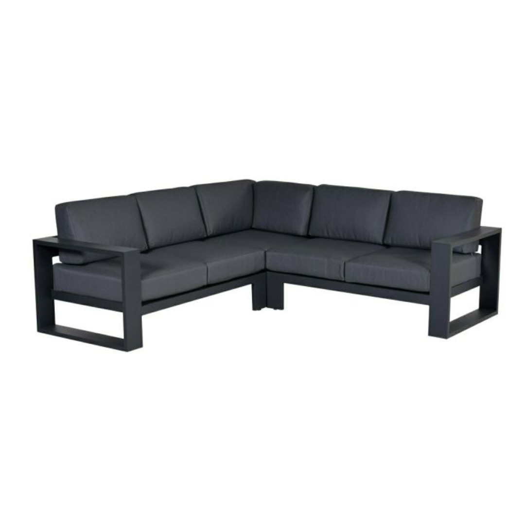 GARDEN IMPRESSIONS - CUBE Loungeset hoek 3dlg- carbon/ reflex black   235x235x85cm  TU UC