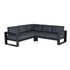 GARDEN IMPRESSIONS - CUBE Loungeset hoek 3dlg- carbon/ reflex black   235x235x85cm  TU UC
