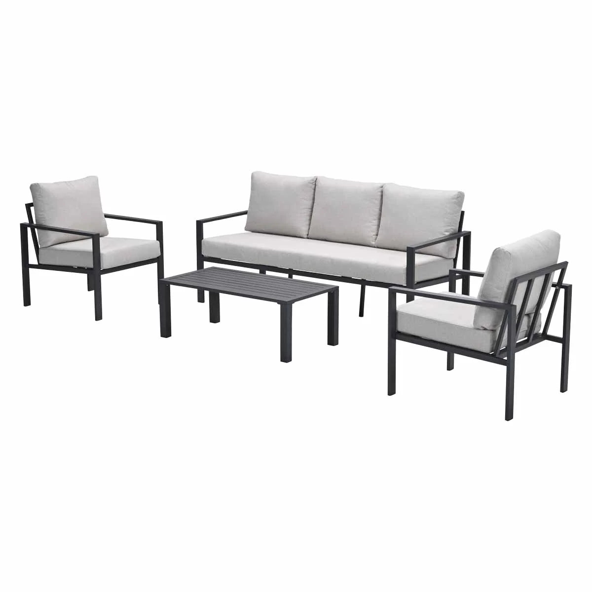 GARDEN IMPRESSIONS Springs loungeset 4dlg - carbon black/ desert sand