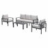 GARDEN IMPRESSIONS Springs loungeset 4dlg - carbon black/ desert sand