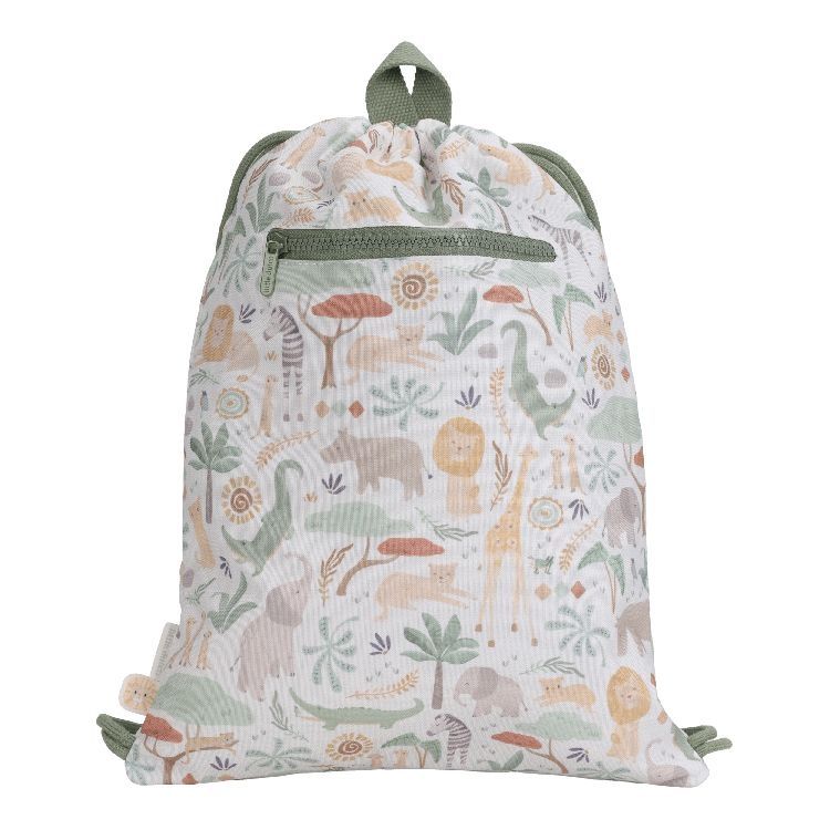LITTLE DUTCH Safari Friends gymtas - wit
