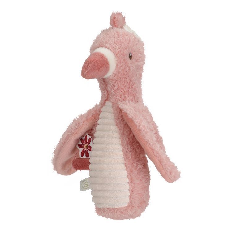 LITTLE DUTCH Safari Friends knijpspeeltje rammel flamingo - roze