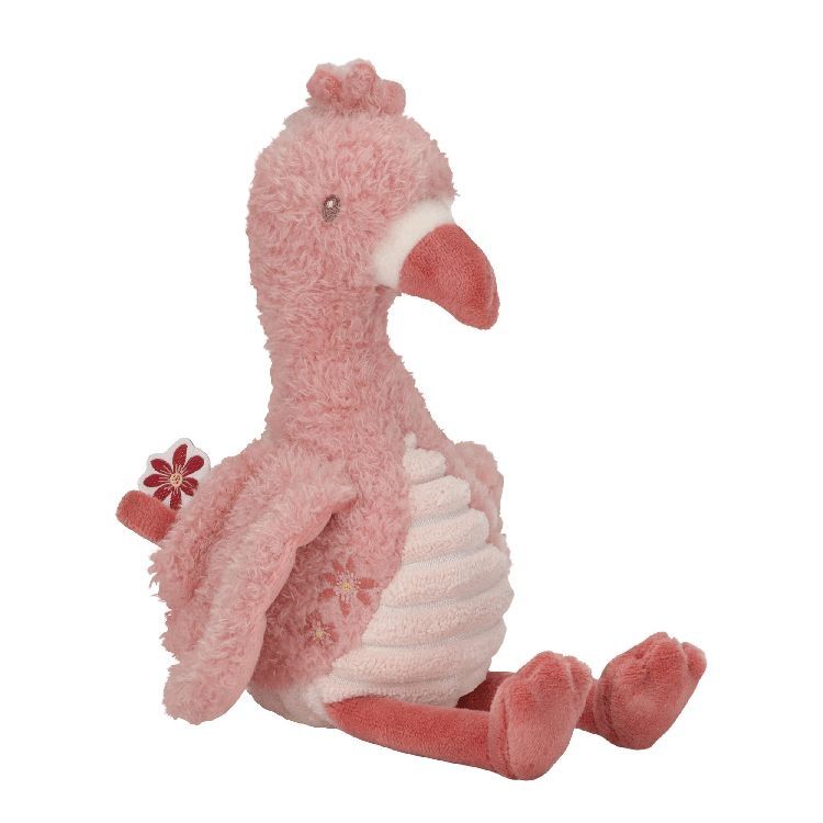 LITTLE DUTCH Safari Friends knuffel flamingo 17 cm - roze