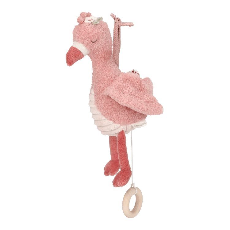 LITTLE DUTCH Safari Friends muziekdoosje flamingo - roze