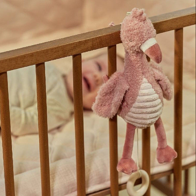 LITTLE DUTCH Safari Friends muziekdoosje flamingo - roze