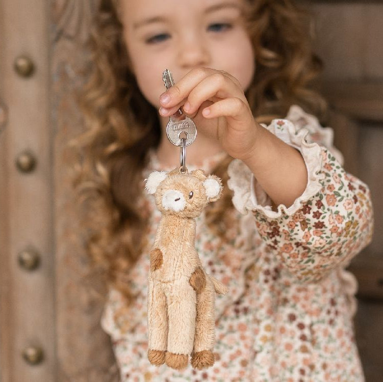 LITTLE DUTCH Safari Friends sleutelhanger giraf - geel