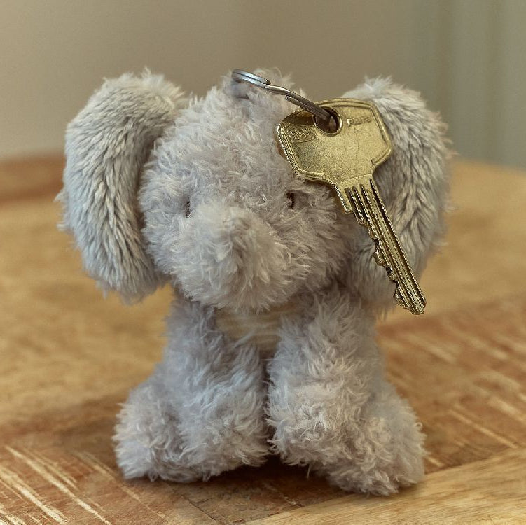 LITTLE DUTCH Safari Friends sleutelhanger olifant - grijs