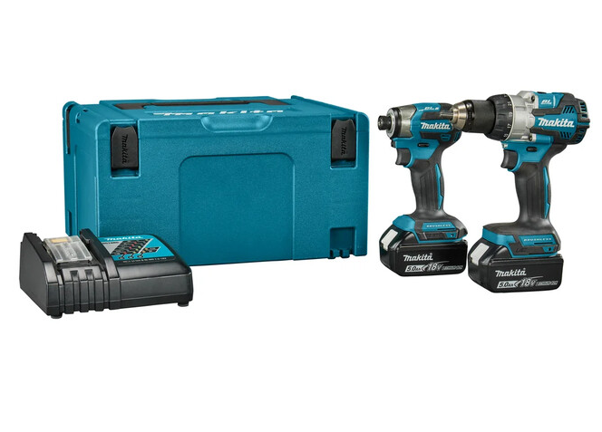 MAKITA set DHP489Z/DTD173Z/BL1850B/DC18R C+ makpack    boormachines