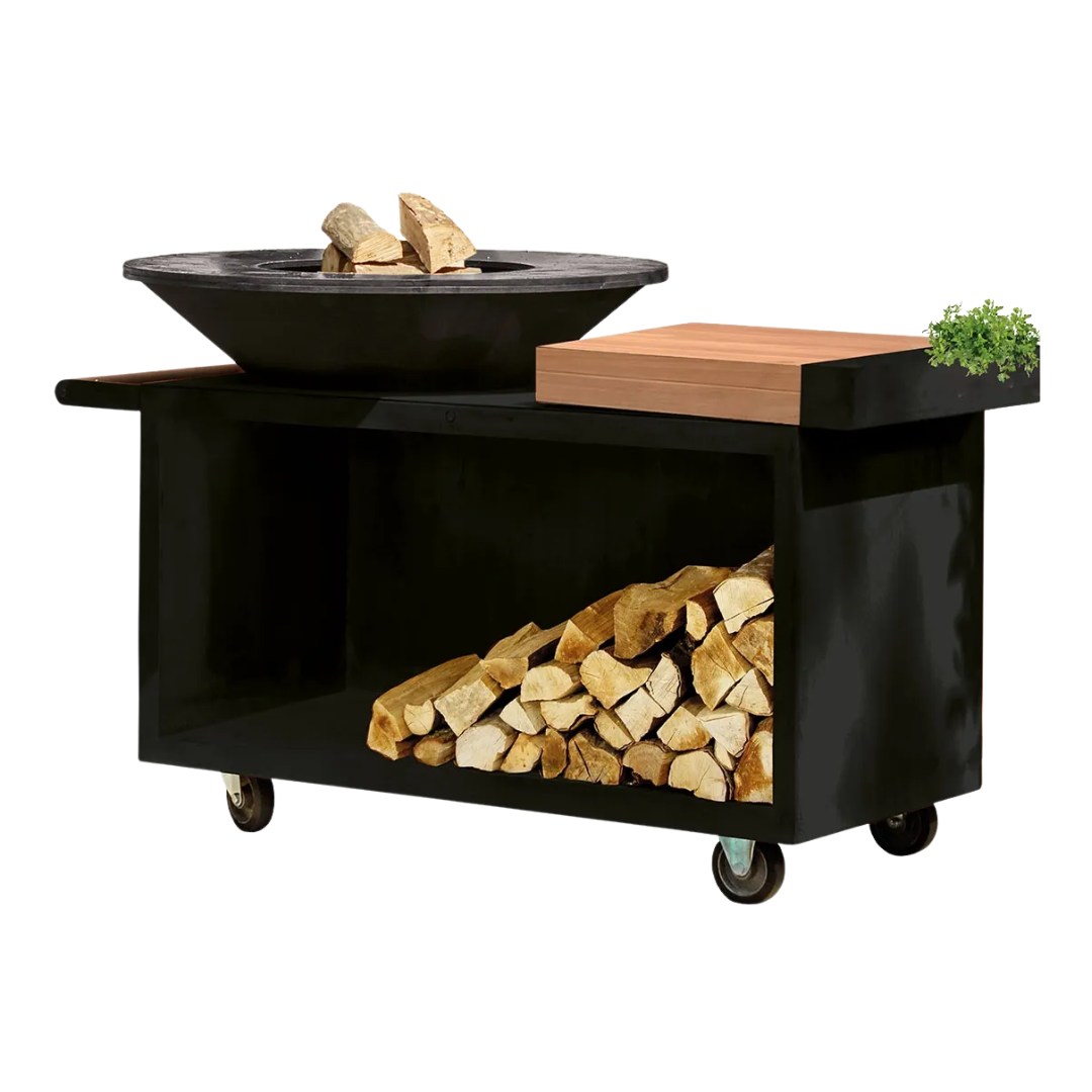 OFYR Island Black Pro Teak Wood 100 INCLUSIEF SOFT COVER BLACK + SPATEL