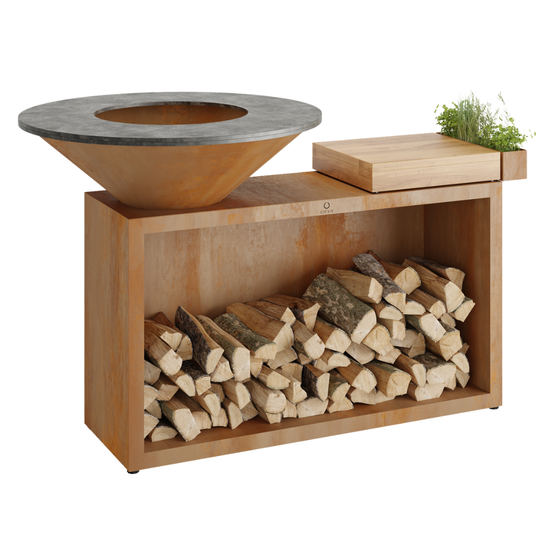 OFYR Island Corten Teak Wood 85