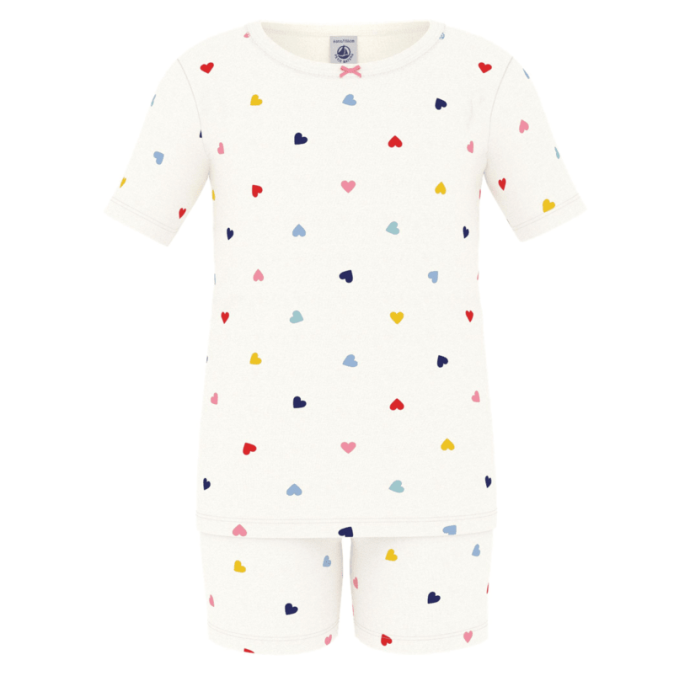 PETIT BATEAU Pyjama m/short - hartjes/multi color - 8y