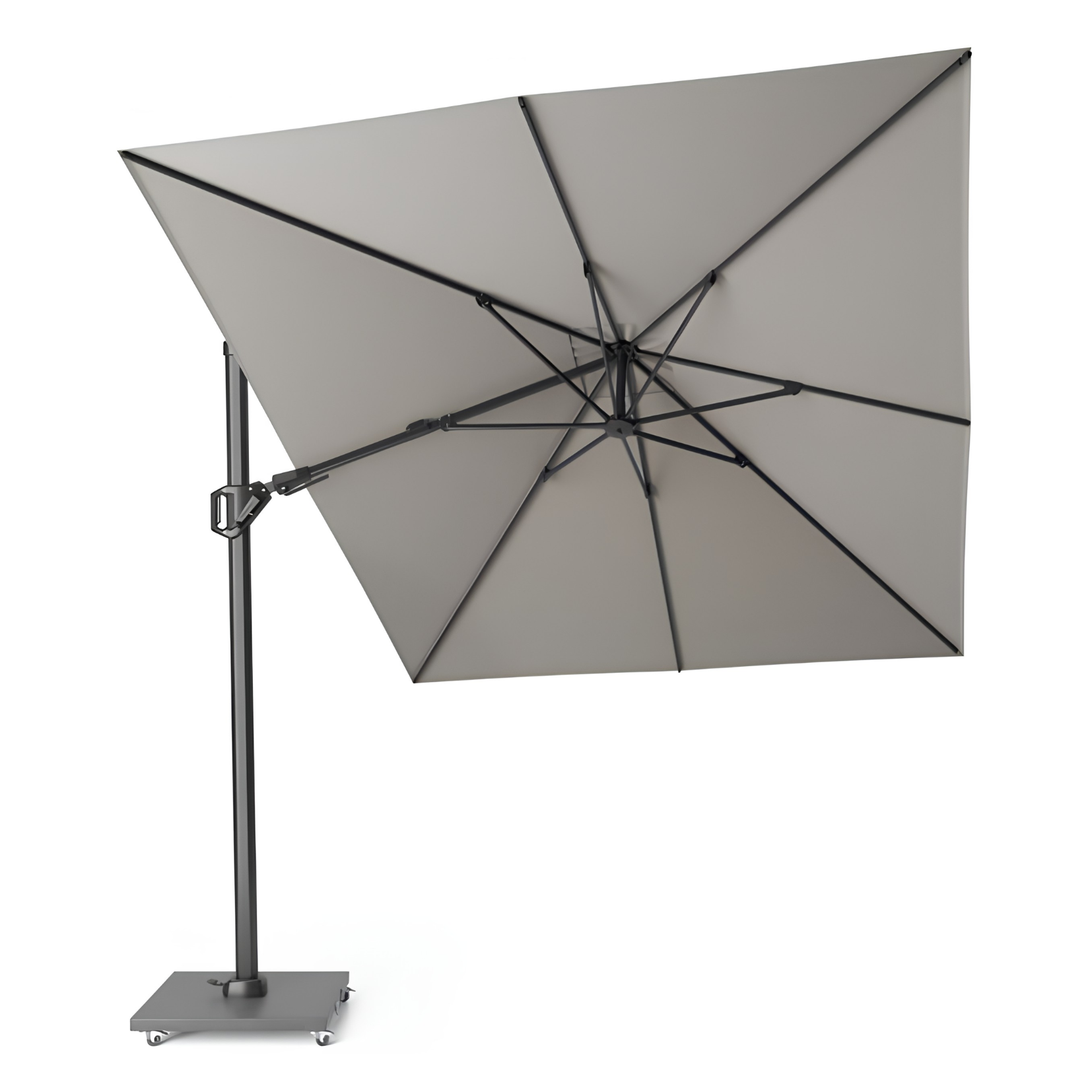 PLATINUM Challenger T2 Premium parasol - 350x260cm - manhattan/ antraciet mast excl. voet