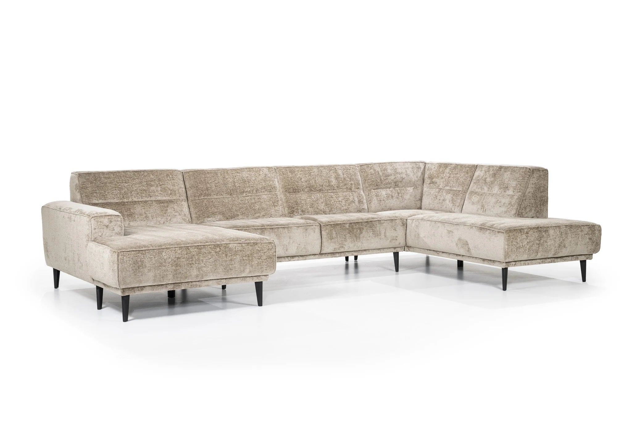 SEF Salon sofa arm links + 3zits + zithoek 87  ottomane rechts - fusion desert C