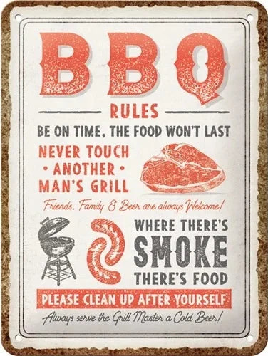 Sign "BBQ Rules"