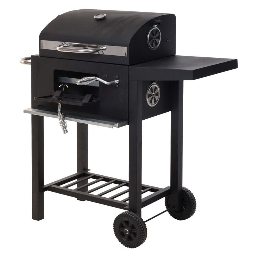 VAGGAN BBQ houtskool rechthoekig - mat zwart barbecue grillopp. 44x32cm